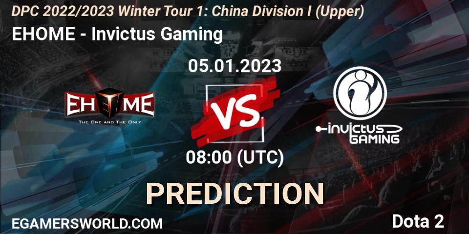 EHOME - Invictus Gaming: ennuste. 05.01.23, Dota 2, DPC 2022/2023 Winter Tour 1: CN Division I (Upper)