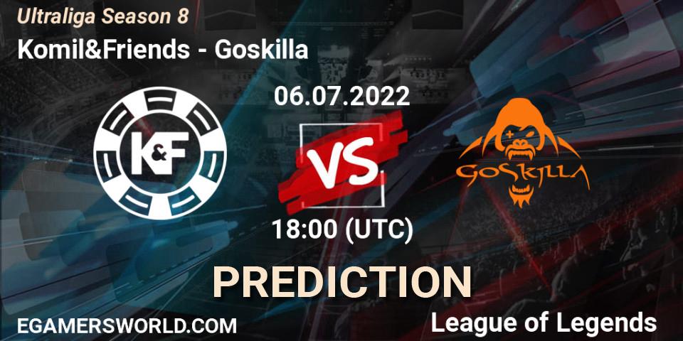 Komil&Friends - Goskilla: ennuste. 06.07.2022 at 18:00, LoL, Ultraliga Season 8