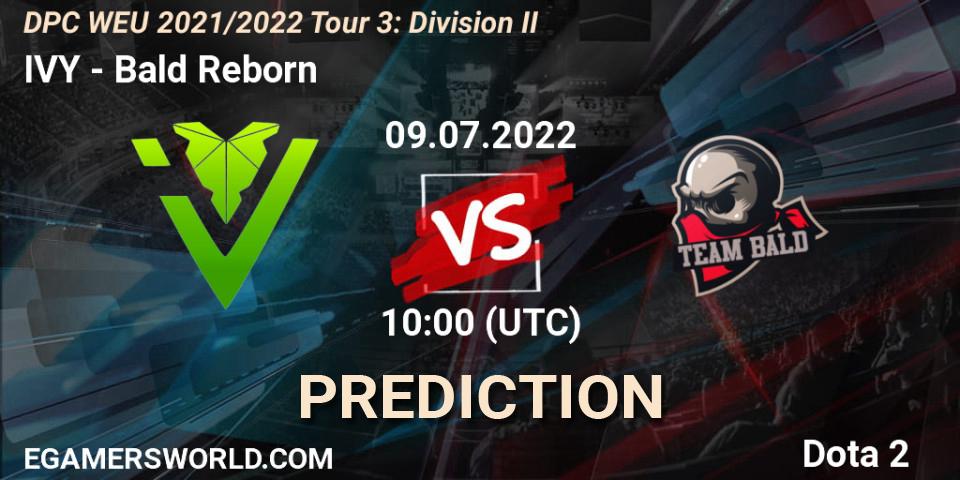 IVY - Bald Reborn: ennuste. 09.07.22, Dota 2, DPC WEU 2021/2022 Tour 3: Division II
