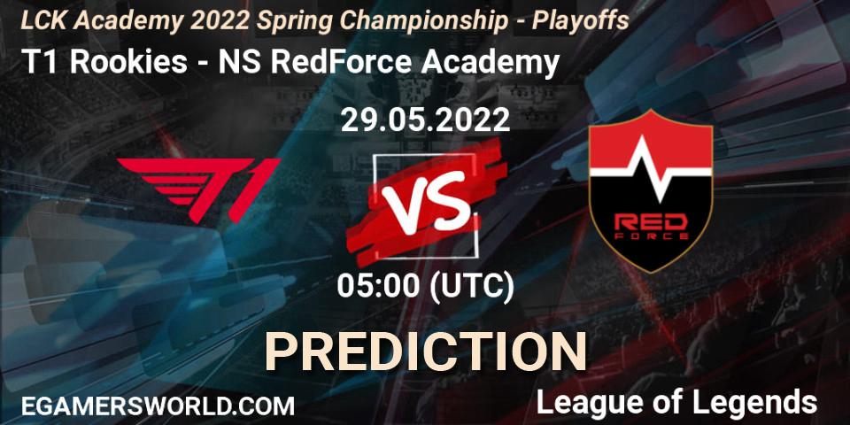 T1 Rookies - Nongshim RedForce Academy: ennuste. 29.05.2022 at 07:00, LoL, LCK Academy 2022 Spring Championship - Playoffs
