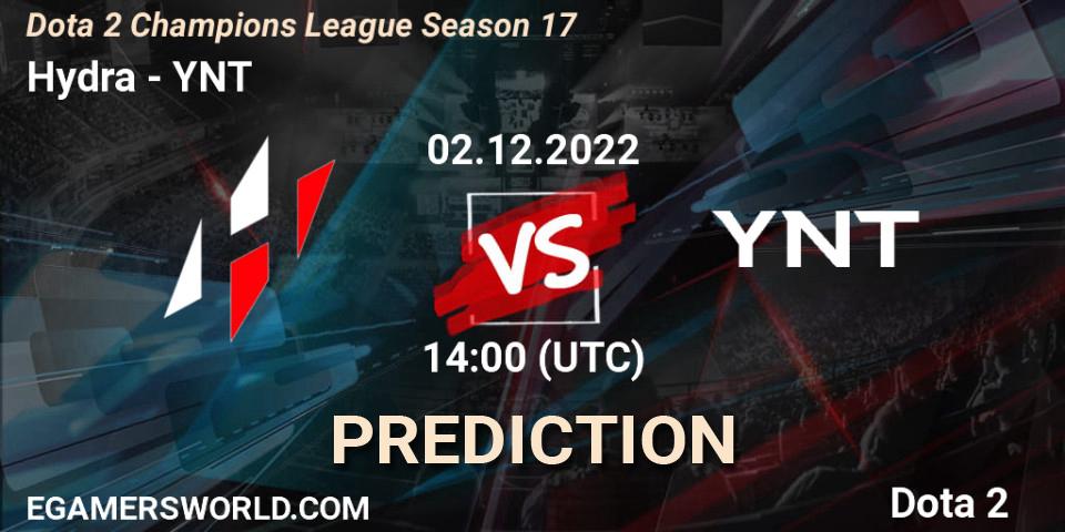 Hydra - YNT: ennuste. 02.12.22, Dota 2, Dota 2 Champions League Season 17