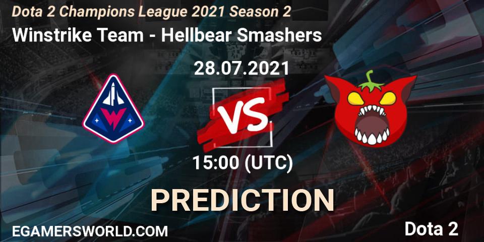 Winstrike Team - Hellbear Smashers: ennuste. 28.07.2021 at 15:00, Dota 2, Dota 2 Champions League 2021 Season 2