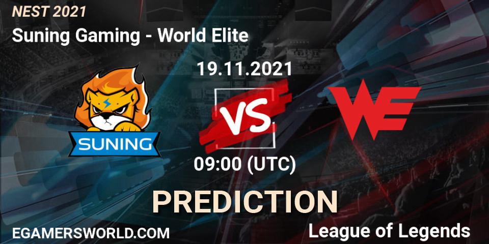 Suning Gaming - World Elite: ennuste. 19.11.21, LoL, NEST 2021