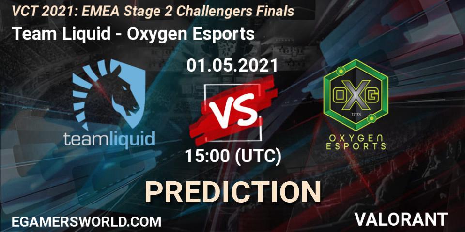 Team Liquid - Oxygen Esports: ennuste. 01.05.2021 at 15:00, VALORANT, VCT 2021: EMEA Stage 2 Challengers Finals