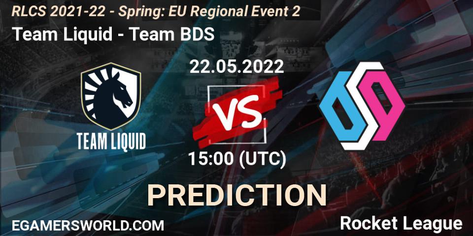 Team Liquid - Team BDS: ennuste. 22.05.2022 at 15:00, Rocket League, RLCS 2021-22 - Spring: EU Regional Event 2