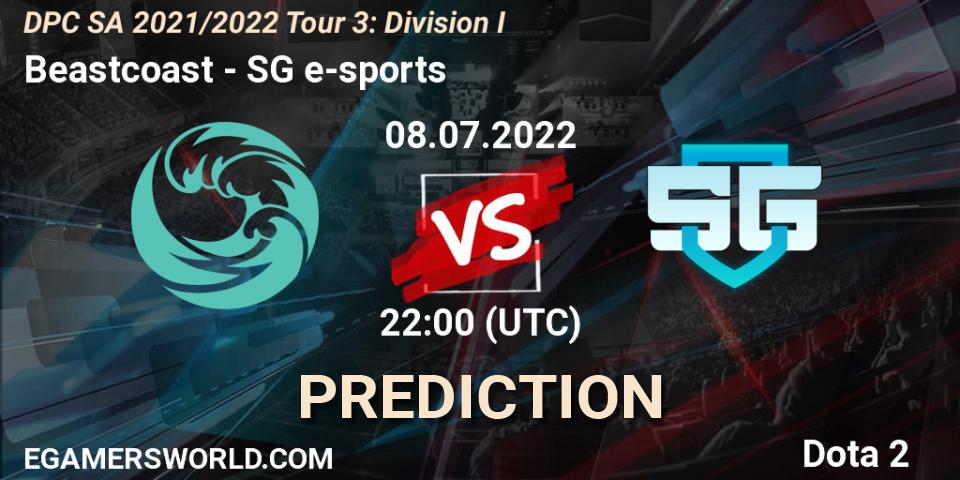Beastcoast - SG e-sports: ennuste. 08.07.2022 at 22:40, Dota 2, DPC SA 2021/2022 Tour 3: Division I