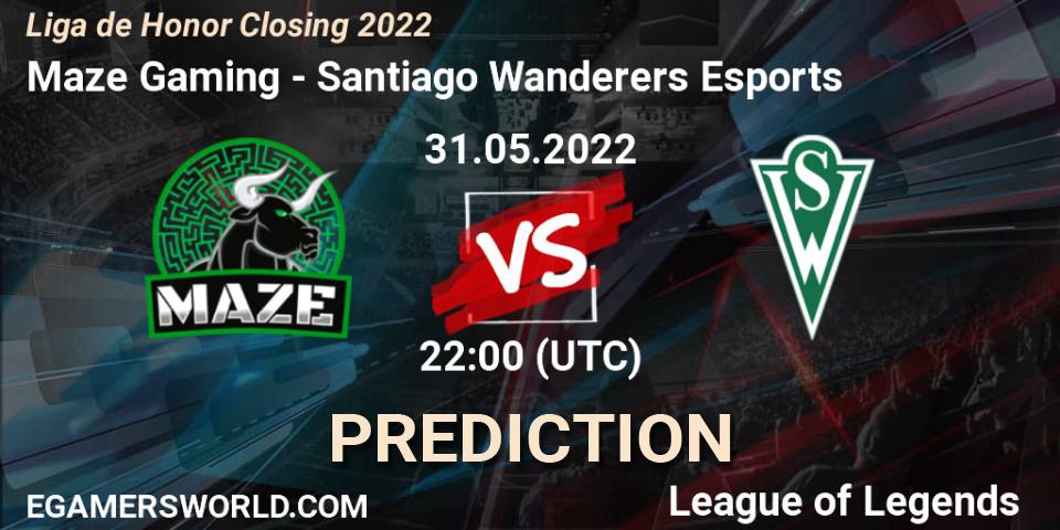 Maze Gaming - Santiago Wanderers Esports: ennuste. 31.05.22, LoL, Liga de Honor Closing 2022