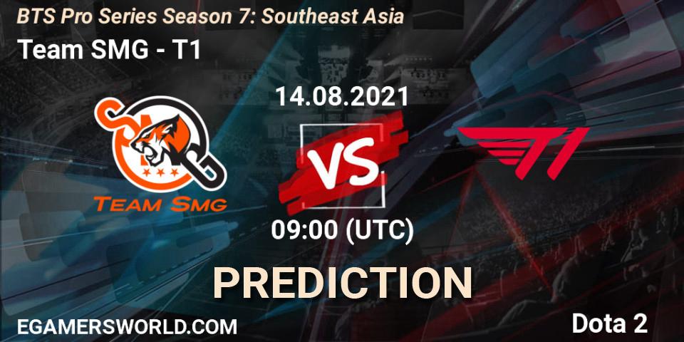 Team SMG - T1: ennuste. 14.08.2021 at 08:49, Dota 2, BTS Pro Series Season 7: Southeast Asia