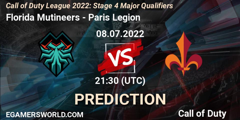 Florida Mutineers - Paris Legion: ennuste. 08.07.2022 at 21:30, Call of Duty, Call of Duty League 2022: Stage 4