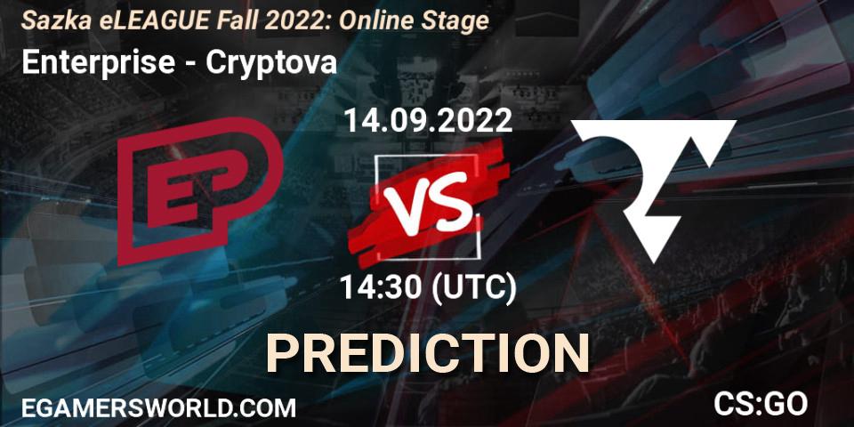 Enterprise - Cryptova: ennuste. 14.09.2022 at 14:30, Counter-Strike (CS2), Sazka eLEAGUE Fall 2022: Online Stage