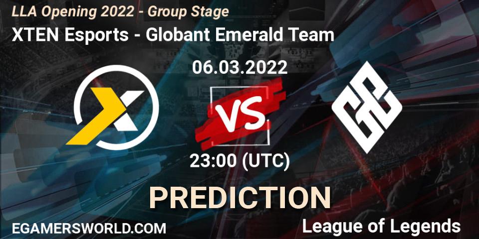 XTEN Esports - Globant Emerald Team: ennuste. 06.03.2022 at 23:00, LoL, LLA Opening 2022 - Group Stage