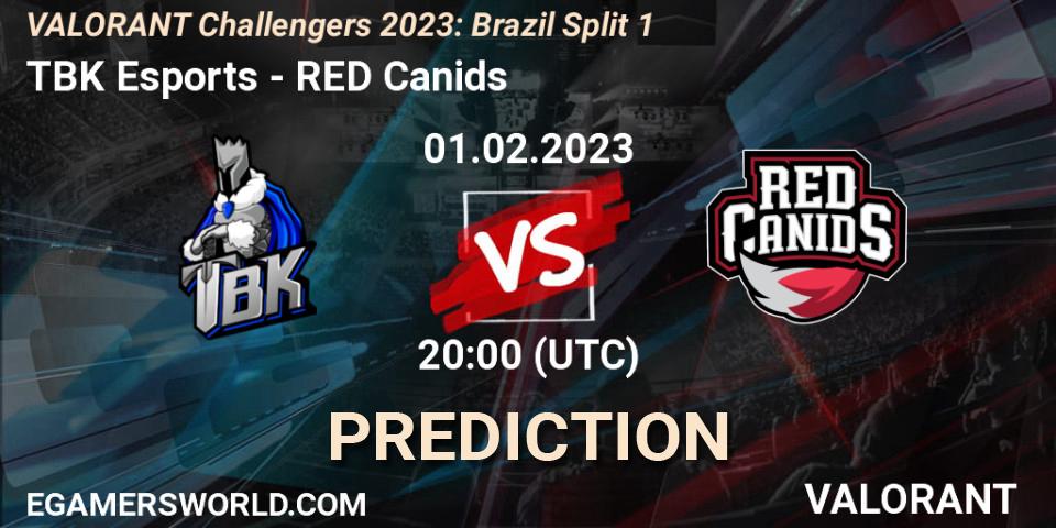 TBK Esports - RED Canids: ennuste. 01.02.23, VALORANT, VALORANT Challengers 2023: Brazil Split 1