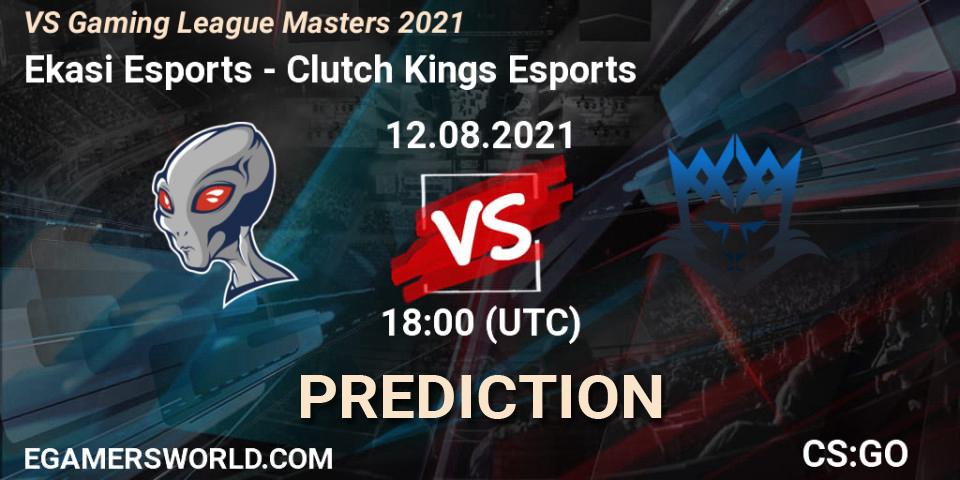 Ekasi Esports - Clutch Kings Esports: ennuste. 12.08.2021 at 18:00, Counter-Strike (CS2), VS Gaming League Masters 2021
