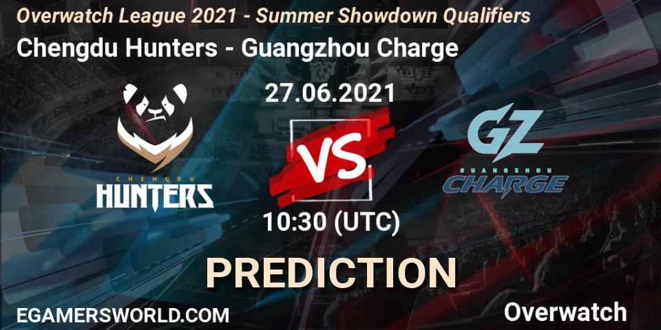 Chengdu Hunters - Guangzhou Charge: ennuste. 27.06.2021 at 10:30, Overwatch, Overwatch League 2021 - Summer Showdown Qualifiers
