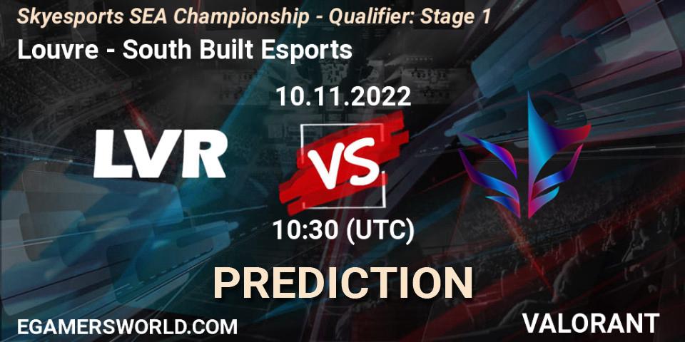 Louvre - South Built Esports: ennuste. 10.11.2022 at 10:30, VALORANT, Skyesports SEA Championship - Qualifier: Stage 1