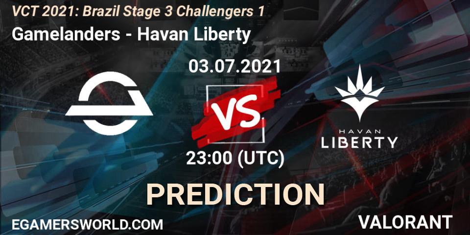 Gamelanders - Havan Liberty: ennuste. 03.07.2021 at 23:00, VALORANT, VCT 2021: Brazil Stage 3 Challengers 1