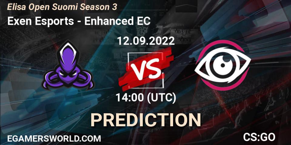 Exen Esports - Enhanced EC: ennuste. 12.09.2022 at 14:00, Counter-Strike (CS2), Elisa Open Suomi Season 3