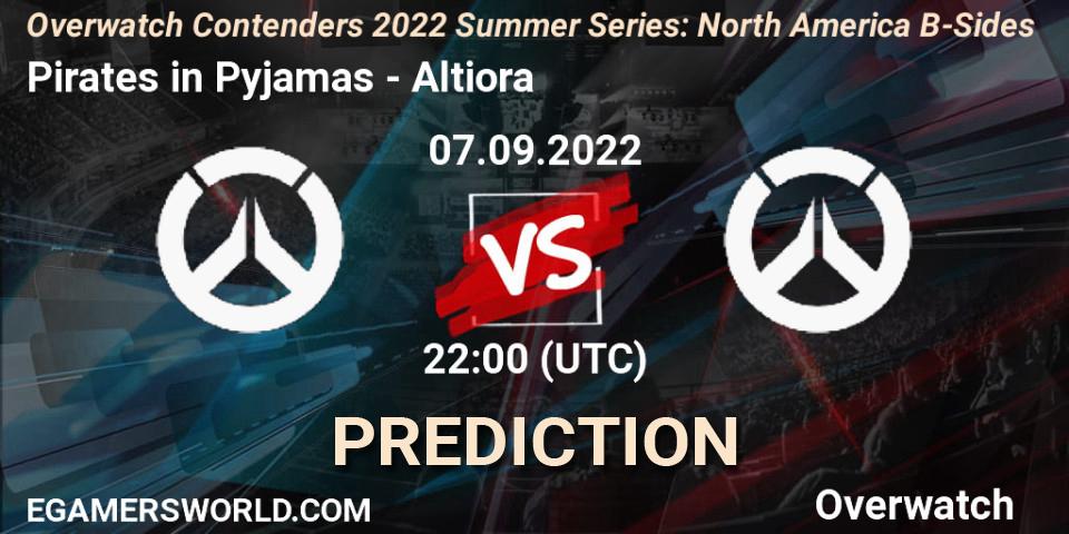 Pirates in Pyjamas - Altiora: ennuste. 07.09.2022 at 22:00, Overwatch, Overwatch Contenders 2022 Summer Series: North America B-Sides