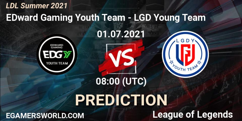 EDward Gaming Youth Team - LGD Young Team: ennuste. 01.07.2021 at 08:00, LoL, LDL Summer 2021