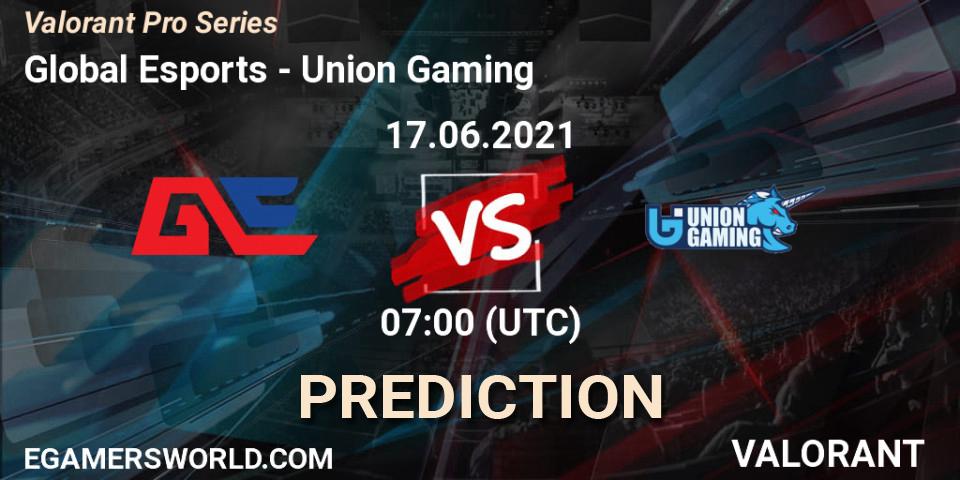 Global Esports - Union Gaming: ennuste. 17.06.2021 at 07:00, VALORANT, Valorant Pro Series
