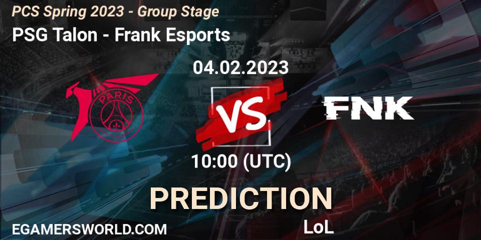 PSG Talon - Frank Esports: ennuste. 04.02.23, LoL, PCS Spring 2023 - Group Stage