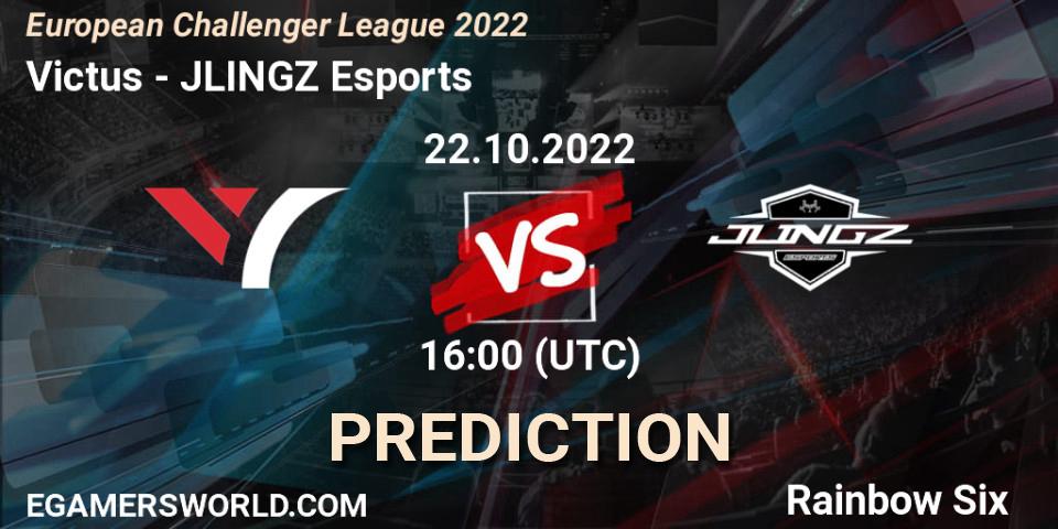 Victus - JLINGZ Esports: ennuste. 22.10.2022 at 16:00, Rainbow Six, European Challenger League 2022