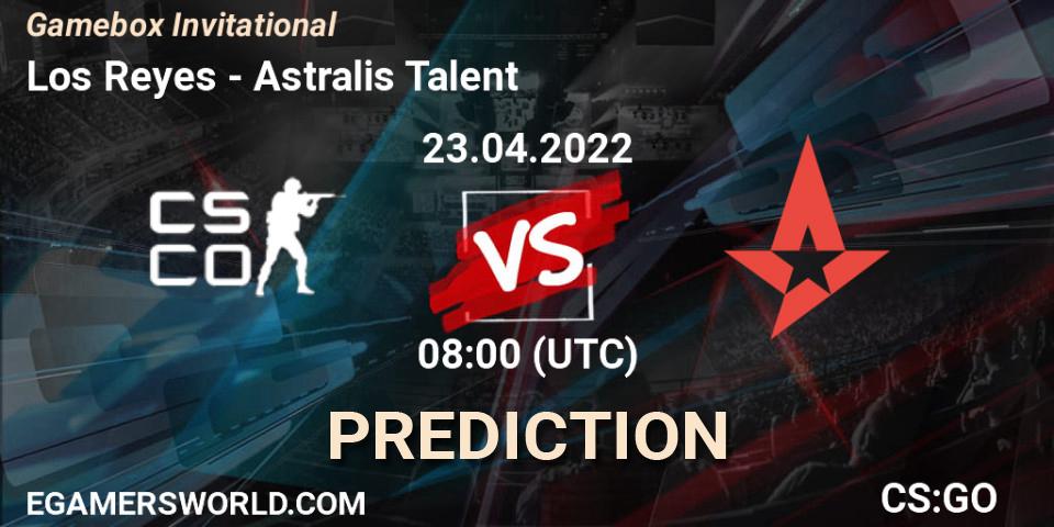 Los Reyes - Astralis Talent: ennuste. 23.04.2022 at 10:00, Counter-Strike (CS2), Gamebox Invitational 2022
