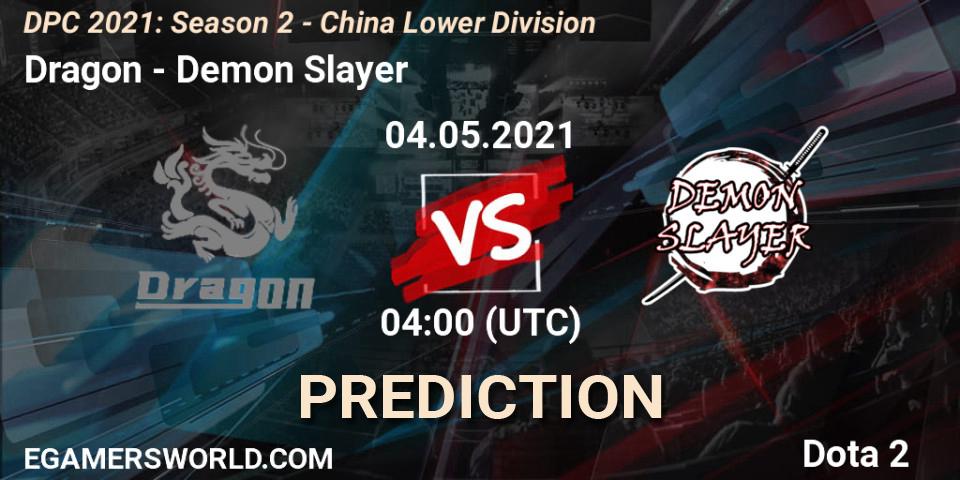 Dragon - Demon Slayer: ennuste. 04.05.2021 at 04:00, Dota 2, DPC 2021: Season 2 - China Lower Division