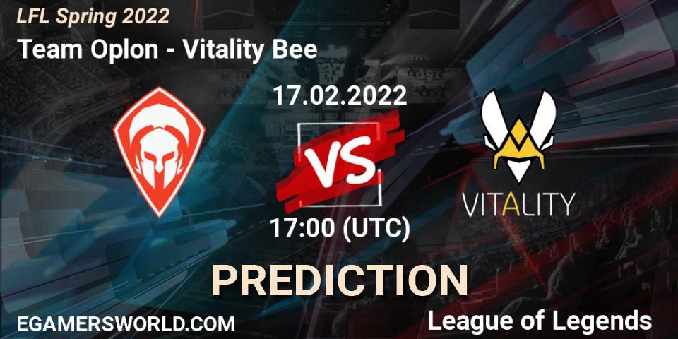 Team Oplon - Vitality Bee: ennuste. 17.02.2022 at 17:00, LoL, LFL Spring 2022