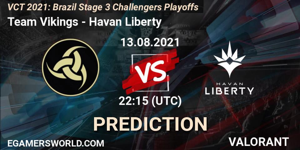 Team Vikings - Havan Liberty: ennuste. 13.08.2021 at 23:30, VALORANT, VCT 2021: Brazil Stage 3 Challengers Playoffs