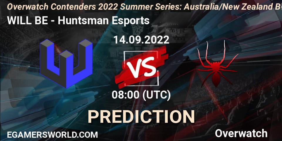 WILL BE - Huntsman Esports: ennuste. 15.09.2022 at 08:00, Overwatch, Overwatch Contenders 2022 Summer Series: Australia/New Zealand B-Sides