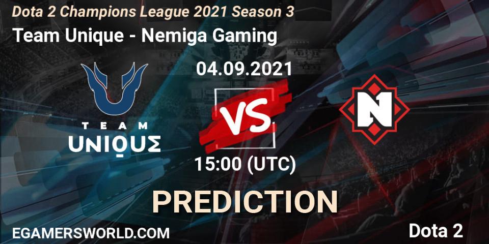 Team Unique - Nemiga Gaming: ennuste. 04.09.2021 at 15:03, Dota 2, Dota 2 Champions League 2021 Season 3