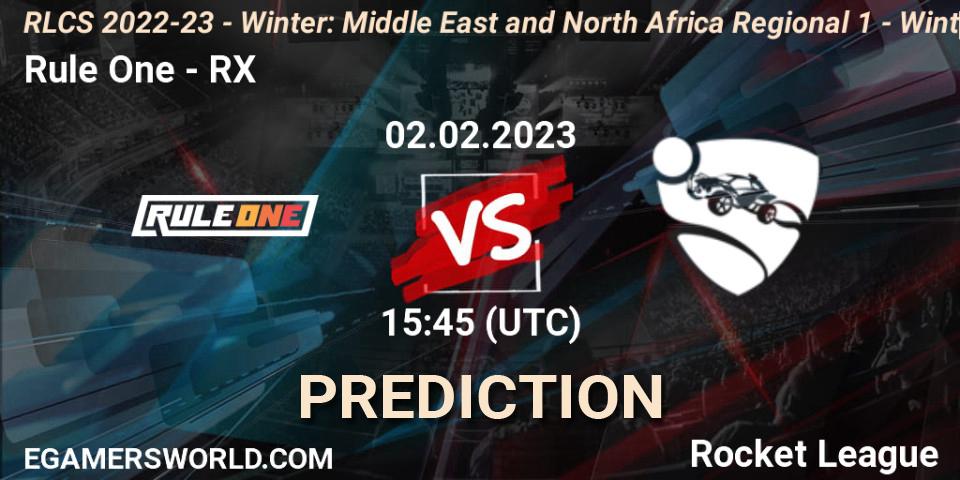 Rule One - RX: ennuste. 02.02.23, Rocket League, RLCS 2022-23 - Winter: Middle East and North Africa Regional 1 - Winter Open