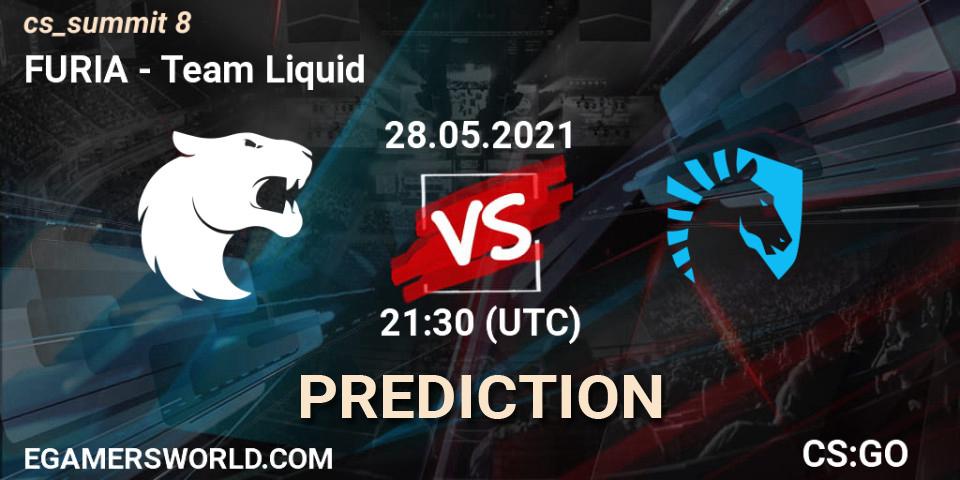 FURIA - Team Liquid: ennuste. 28.05.2021 at 21:30, Counter-Strike (CS2), cs_summit 8