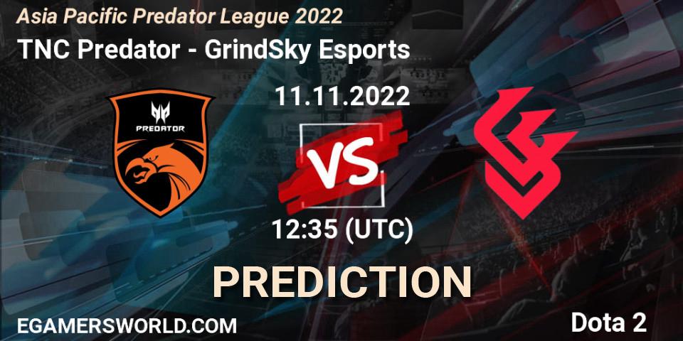 TNC Predator - GrindSky Esports: ennuste. 11.11.22, Dota 2, Asia Pacific Predator League 2022