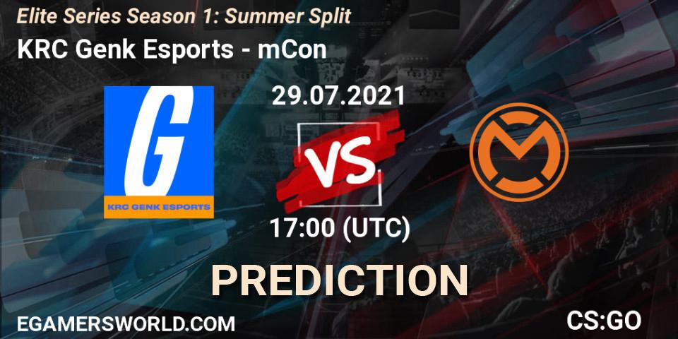 KRC Genk Esports - mCon: ennuste. 29.07.2021 at 17:00, Counter-Strike (CS2), Elite Series Season 1: Summer Split