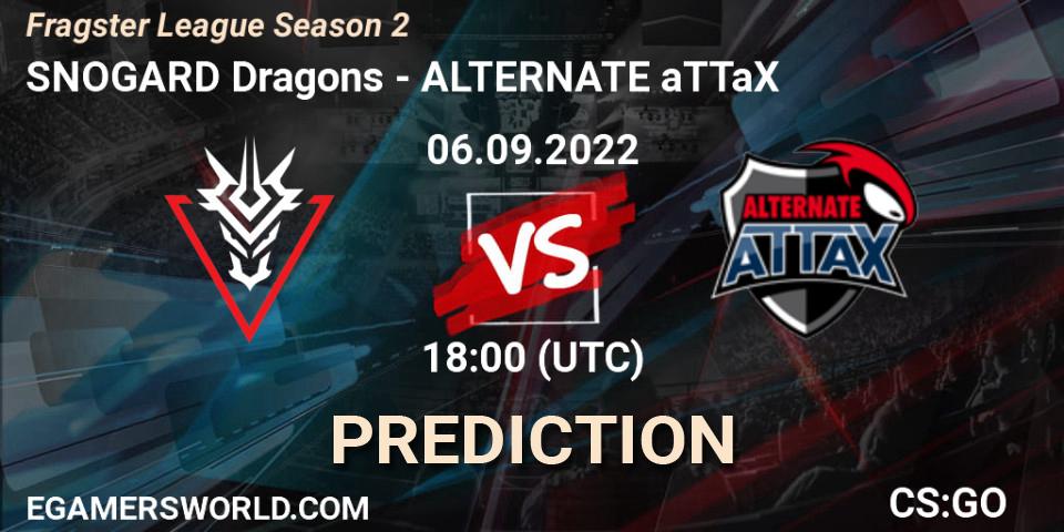 SNOGARD Dragons - ALTERNATE aTTaX: ennuste. 21.09.2022 at 17:00, Counter-Strike (CS2), Fragster League Season 2