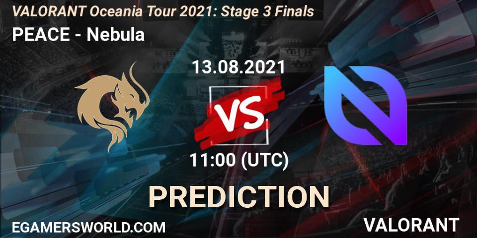 PEACE - Nebula: ennuste. 13.08.2021 at 11:00, VALORANT, VALORANT Oceania Tour 2021: Stage 3 Finals