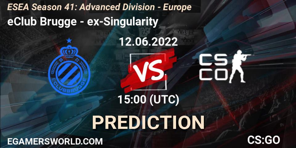 eClub Brugge - ex-Singularity: ennuste. 12.06.22, CS2 (CS:GO), ESEA Season 41: Advanced Division - Europe