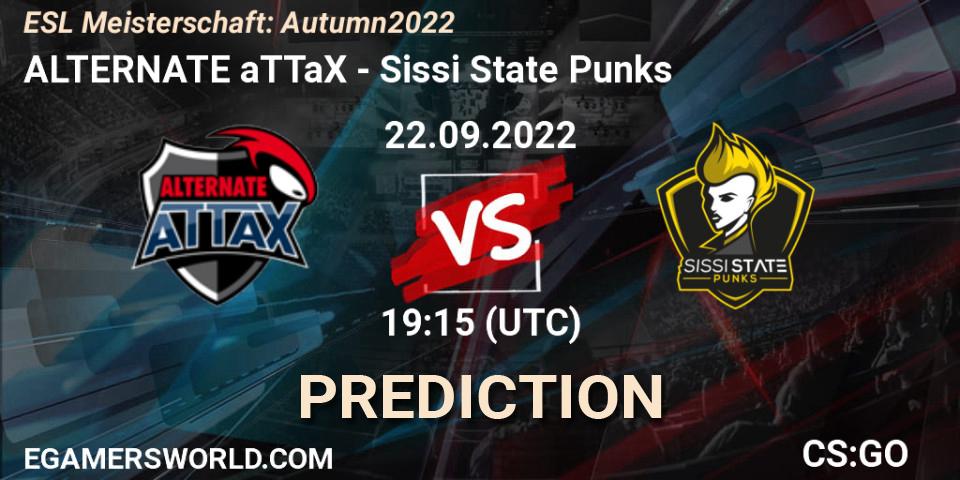 ALTERNATE aTTaX - Sissi State Punks: ennuste. 22.09.2022 at 19:15, Counter-Strike (CS2), ESL Meisterschaft: Autumn 2022