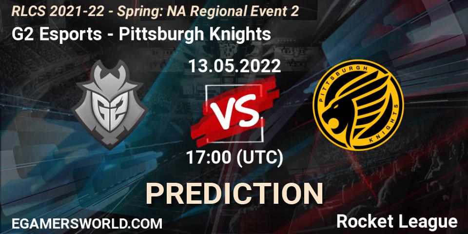 G2 Esports - Pittsburgh Knights: ennuste. 13.05.22, Rocket League, RLCS 2021-22 - Spring: NA Regional Event 2
