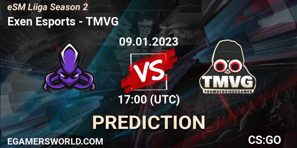 Exen Esports - TMVG: ennuste. 09.01.2023 at 17:00, Counter-Strike (CS2), eSM League Season 2