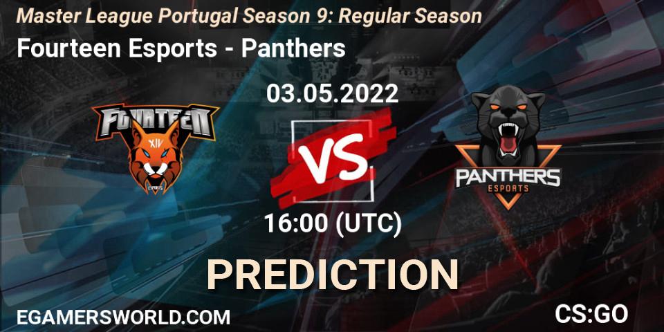 Fourteen Esports - Panthers: ennuste. 03.05.2022 at 16:00, Counter-Strike (CS2), Master League Portugal Season 9: Regular Season