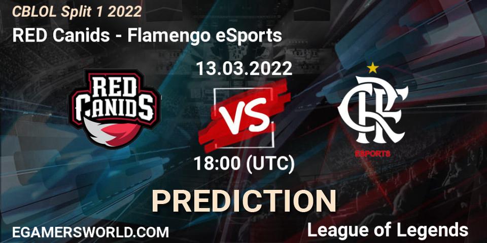 RED Canids - Flamengo eSports: ennuste. 13.03.2022 at 18:05, LoL, CBLOL Split 1 2022