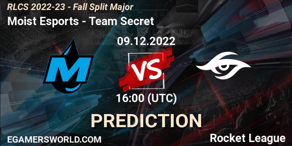 Moist Esports - Team Secret: ennuste. 09.12.22, Rocket League, RLCS 2022-23 - Fall Split Major