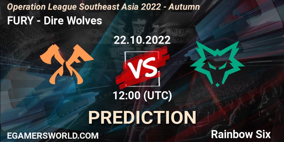 FURY - Dire Wolves: ennuste. 22.10.2022 at 12:00, Rainbow Six, Operation League Southeast Asia 2022 - Autumn