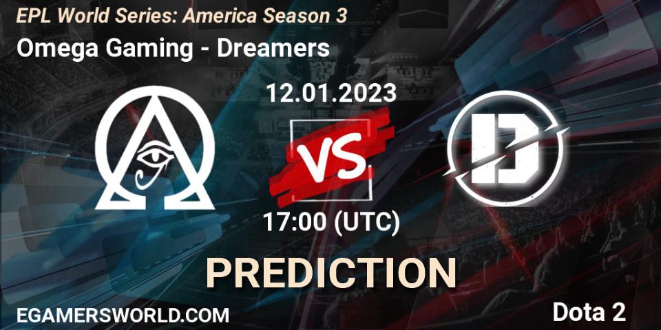 Omega Gaming - Dreamers: ennuste. 12.01.2023 at 17:05, Dota 2, EPL World Series: America Season 3