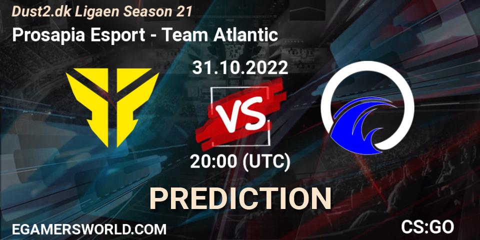 Prosapia Esport - Team Atlantic: ennuste. 31.10.2022 at 20:00, Counter-Strike (CS2), Dust2.dk Ligaen Season 21