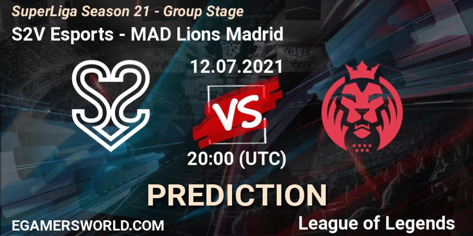 S2V Esports - MAD Lions Madrid: ennuste. 12.07.21, LoL, SuperLiga Season 21 - Group Stage 