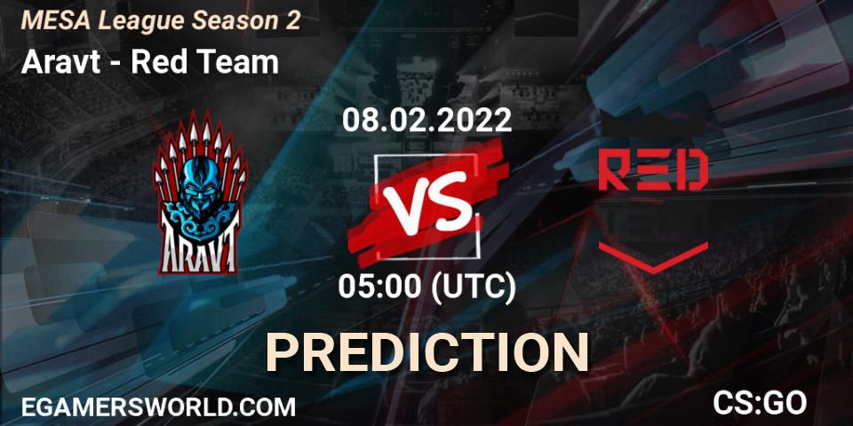 Aravt - Red Team: ennuste. 08.02.2022 at 05:00, Counter-Strike (CS2), MESA League Season 2